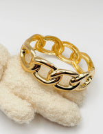 Hypoallergenic gold plated chunky architectural chain bracelet United Arab Emirates.