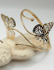 Hypoallergenic gold plated filigree butterfly armlet United Arab Emirates.