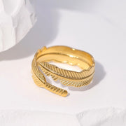 Modern luxury fine art editorial jewelry wrap ring gift for her.