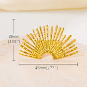 Modern luxury wide sun ray resort wear ring gift for her.