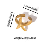 Modern luxury liquid gold starfish ring gift for her.
