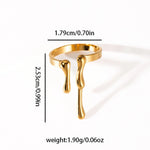 Modern luxury liquid gold sculptural jewelry drip ring gift.