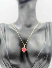 Hypoallergenic non-tarnish red onyx style clover jewelry UAE.