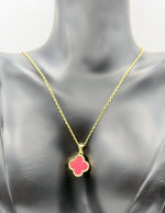 Hypoallergenic non-tarnish red onyx style clover jewelry UAE.