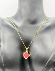 Hypoallergenic non-tarnish red onyx style clover jewelry UAE.