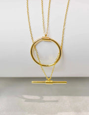 trendy minimalist necklace with 18K gold finish for women