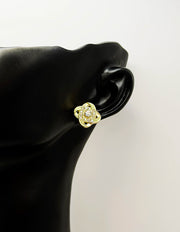Best fashion jewelry in UAE pavé crystal swirl earrings for women.