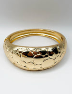 Hypoallergenic gold plated mosaic statement bracelet United Arab Emirates.