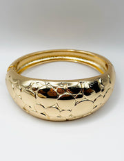 Hypoallergenic gold plated mosaic statement bracelet United Arab Emirates.