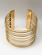Luxury tarnish-free stainless steel corset cuff jewelry for sensitive skin.