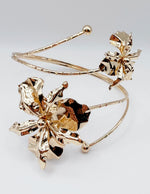 Luxury tarnish-free stainless steel goddess arm bangle for sensitive skin.