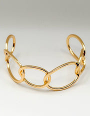 Hypoallergenic gold plated interconnected oval chain bracelet United Arab Emirates.