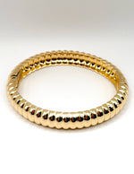 Luxury tarnish-free stainless steel ribbed jewelry for sensitive skin.