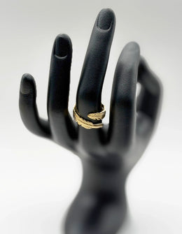 Waterproof gold organic bohemian adjustable ring for women Dubai.