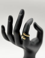 Hypoallergenic non-tarnish high polish architectural droplet ring UAE.