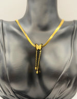 Waterproof non-tarnish artificial gold jewelry with butterfly slider in Dubai.