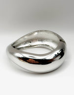 Hypoallergenic silver plated minimalist wide architectural cuff United Arab Emirates.