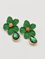 green_floral_earrings_canada_teardrop_gemstone_jewellery