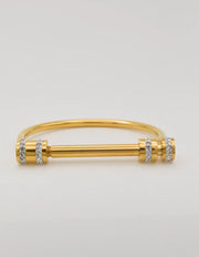 18K gold-plated bracelet with permanent locking system