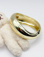 Waterproof 18K gold chunky dome cuff bracelet Biya Accessoires UAE.