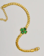 Charm Bracelet – Golden Leaf Heart | Clean Girl Jewellery