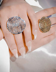 Layered wedding band ring with clean girl jewellery aesthetic