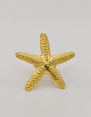 Textured starfish design adjustable ring side view